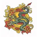 vietnamese flag inside representing the client's tattoo design idea