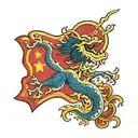 vietnamese flag inside representing the client's tattoo design idea