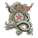 vietnamese flag inside tattoo design idea