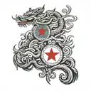 vietnamese flag inside tattoo design idea