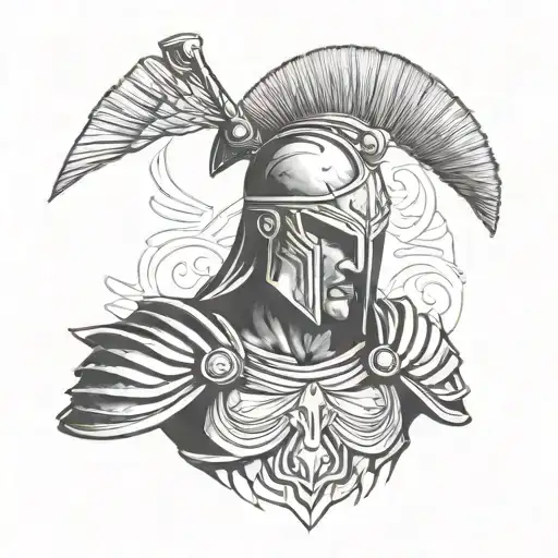 Spartan warrior, shoulder tattoo tattoo design idea