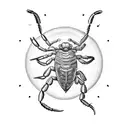 a scorpion destroying a heart tattoo design idea