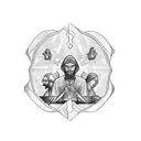 last supper tattoo design idea