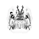 last supper tattoo design idea