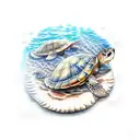 shellback turtle which anchor, squid and lion tattoo design idea