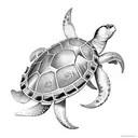 shellback turtle which anchor, squid and lion tattoo design idea