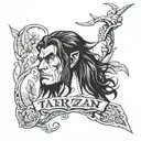 tarzan tattoo design idea