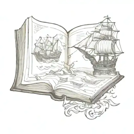 BOOK OF HISTORY tattoo design idea