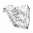 BOOK OF HISTORY tattoo design idea