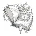 BOOK OF HISTORY tattoo design idea