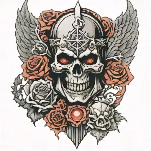 berserk elden ring thigh tattoo design idea