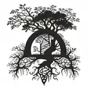 tree with a DNA tattoo design idea