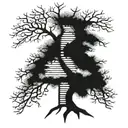 tree with a DNA tattoo design idea