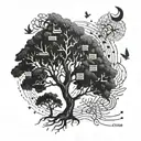 Dna tree tattoo design idea