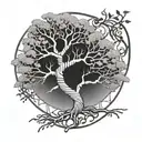 Dna tree tattoo design idea