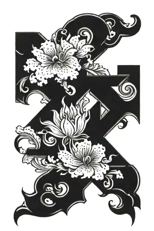 number 1976 tattoo design idea