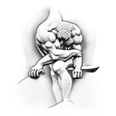 the thinker statue tattoo design idea