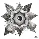 Incorporate intricate geometric patterns and psychedelic colors to represent the experience of DMT tattoo design idea