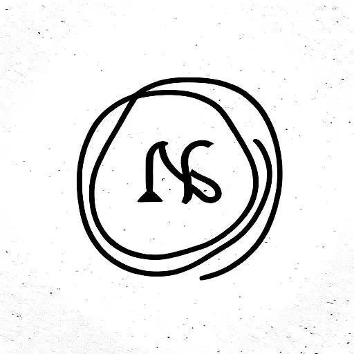 couples initials  tattoo design idea