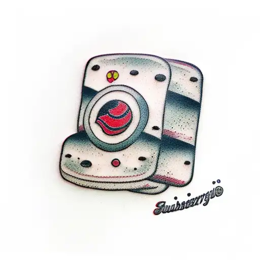 cartoonish spam musubi  tattoo design idea