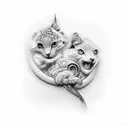 Nails tech tattoo design idea