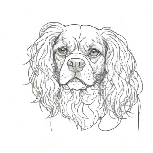 cavalier king charles spaniel named Nicki tattoo design idea