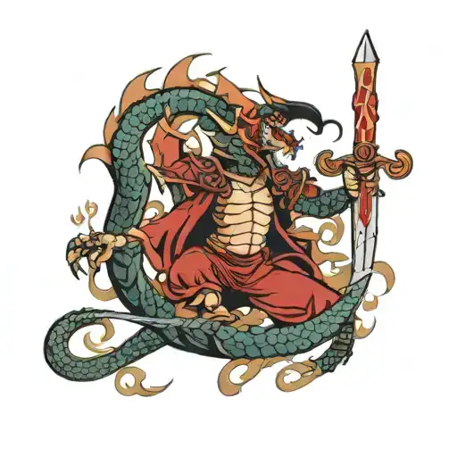 dragon slayer with guts sword  tattoo design idea