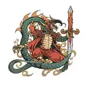 dragon slayer with guts sword  tattoo design idea