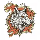 witcher, wolf amulet tattoo design idea