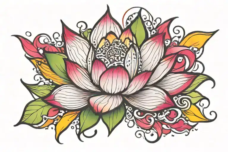 Lotus Flower tattoo design idea