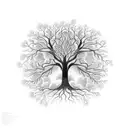 tree of life with branches that look like neurons  tattoo design idea