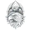 Eagle & wolf tattoo design idea