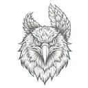 Eagle & wolf tattoo design idea