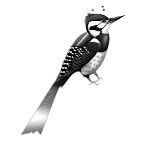 a woodpecker tattoo design idea
