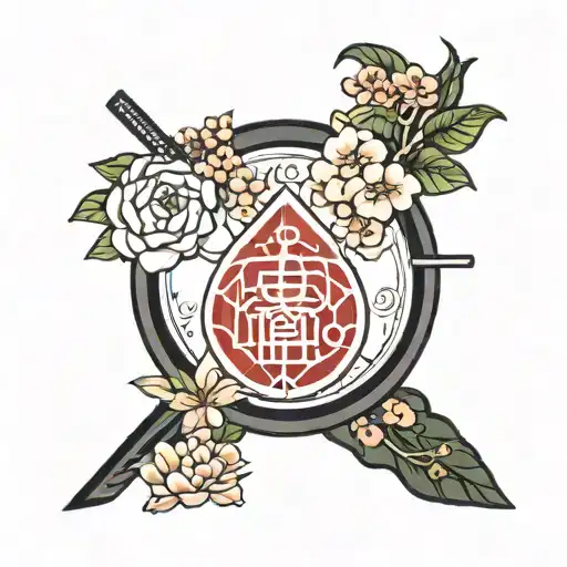 ikigai symbol with complete phrase tattoo design idea
