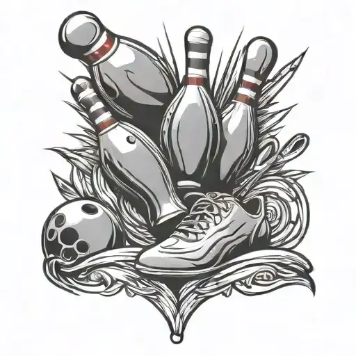 Bowling  tattoo design idea