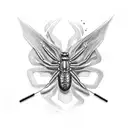 black widow tattoo design idea