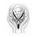 black widow tattoo design idea