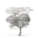 cork oak tree tattoo design idea