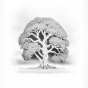 cork oak tree tattoo design idea