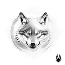 Wolf yin and yang tattoo design idea
