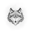 Wolf yin and yang tattoo design idea