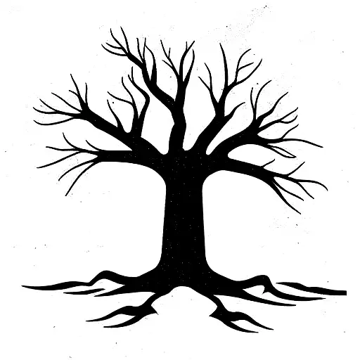 tree from dead to alive tattoo design idea