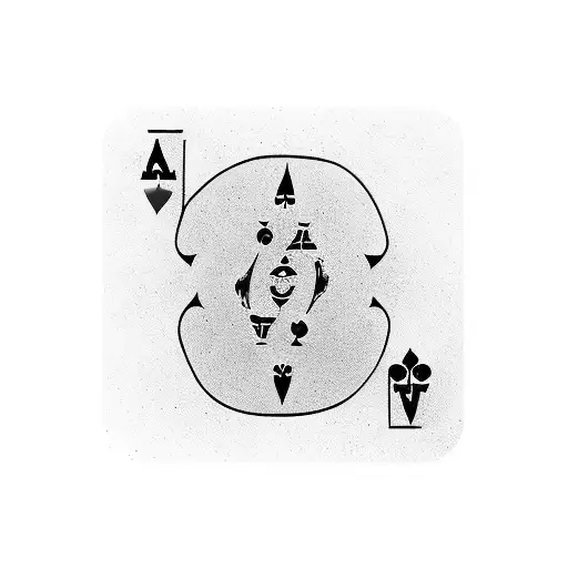 poker chip with an inifinity sign as the number tattoo design idea