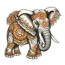 Indian elephant tattoo design idea