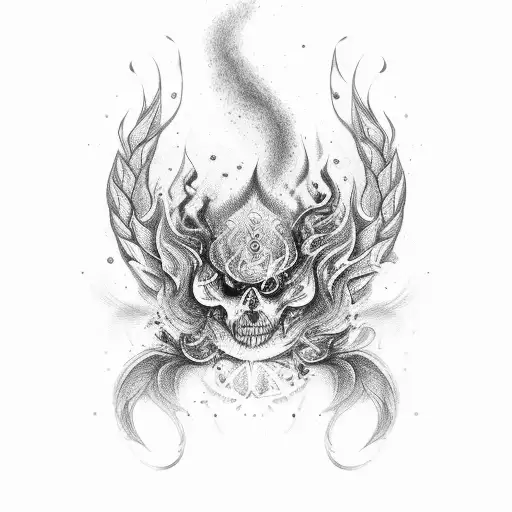 another in the fire tattoo design idea