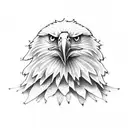 Eagle Holding tattered flag  tattoo design idea