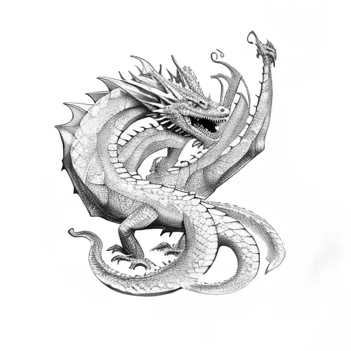 Daenerys Targaryen's dragons tattoo design idea
