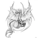 Daenerys Targaryen's winged dragons tattoo design idea