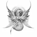 Daenerys Targaryen's winged dragons tattoo design idea